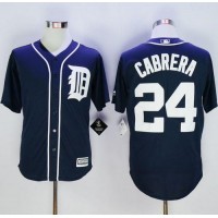 Detroit Tigers #24 Miguel Cabrera Navy Blue New Cool Base Stitched MLB Jersey