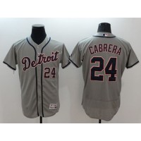 Detroit Tigers #24 Miguel Cabrera Grey Flexbase Authentic Collection Stitched MLB Jersey