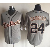 Detroit Tigers #24 Miguel Cabrera Grey New Cool Base Stitched MLB Jersey