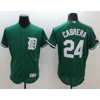 Detroit Tigers #24 Miguel Cabrera Green Celtic Flexbase Authentic Collection Stitched MLB Jersey