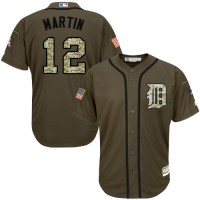 Detroit Tigers #12 Leonys Martin Green Salute to Service Stitched MLB Jersey
