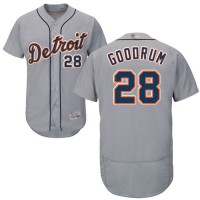 Detroit Tigers #28 Niko Goodrum Grey Flexbase Authentic Collection Stitched MLB Jersey