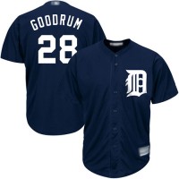 Detroit Tigers #28 Niko Goodrum Navy Blue New Cool Base Stitched MLB Jersey