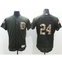Detroit Tigers #24 Miguel Cabrera Green Flexbase Authentic Collection Salute to Service Stitched MLB Jersey