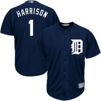 Detroit Tigers #1 Josh Harrison Navy Blue New Cool Base Stitched MLB Jersey
