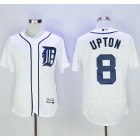 Detroit Tigers #8 Justin Upton White Flexbase Authentic Collection Stitched MLB Jersey
