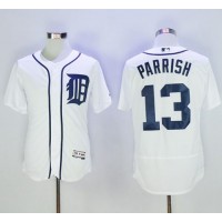 Detroit Tigers #13 Lance Parrish White Flexbase Authentic Collection Stitched MLB Jersey