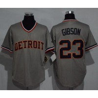 Detroit Tigers #23 Kirk Gibson Grey Cooperstown Throwback Stitched MLB Jersey