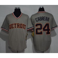 Detroit Tigers #24 Miguel Cabrera Grey Cooperstown Throwback Stitched MLB Jersey