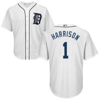 Detroit Tigers #1 Josh Harrison White New Cool Base Stitched MLB Jersey