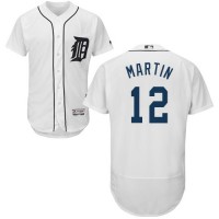 Detroit Tigers #12 Leonys Martin White Flexbase Authentic Collection Stitched MLB Jersey
