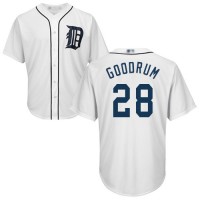 Detroit Tigers #28 Niko Goodrum White New Cool Base Stitched MLB Jersey