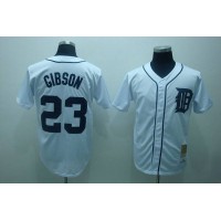 Mitchell and Ness 1984 Detroit Tigers #23 Kirk Gibson Stitched White Throwback MLB Jersey