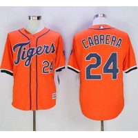 Detroit Tigers #24 Miguel Cabrera Orange New Cool Base Stitched MLB Jersey