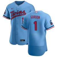 Minnesota Minnesota Twins #1 Nick Gordon Men's Nike Light Blue Alternate 2020 60th Season Authentic Team MLB Jersey