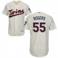 Minnesota Twins #55 Taylor Rogers Cream Strip Flexbase Authentic Collection Stitched MLB Jersey