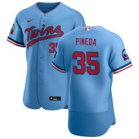 Minnesota Minnesota Twins #35 Michael Pineda Men's Nike Light Blue Alternate 2020 60th Season Authentic Team MLB Jersey