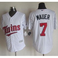 Minnesota Twins #7 Joe Mauer White New Cool Base Stitched MLB Jersey
