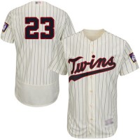 Minnesota Twins #23 Nelson Cruz Cream Strip Flexbase Authentic Collection Stitched MLB Jersey
