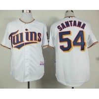 Minnesota Twins #54 Ervin Santana White Home Cool Base Stitched MLB Jersey