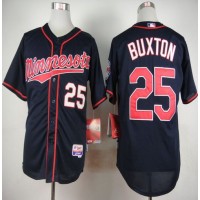 Minnesota Twins #25 Byron Buxton Navy Blue Alternate Road Cool Base Stitched MLB Jersey