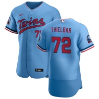Minnesota Minnesota Twins #72 Caleb Thielbar Men's Nike Light Blue Alternate 2020 60th Season Authentic Team MLB Jersey