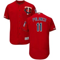 Minnesota Twins #11 Jorge Polanco Red Flexbase Authentic Collection Stitched MLB Jersey