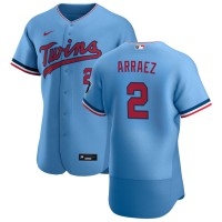 Minnesota Minnesota Twins #2 Luis Arraez Men's Nike Light Blue Alternate 2020 Authentic Team MLB Jersey
