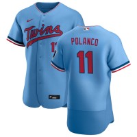 Minnesota Minnesota Twins #11 Jorge Polanco Men's Nike Light Blue Alternate 2020 Authentic Team MLB Jersey