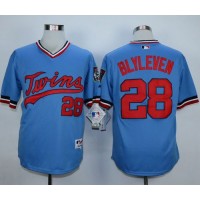 Minnesota Twins #28 Bert Blyleven Light Blue 1984 Turn Back The Clock Stitched MLB Jersey