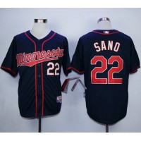 Minnesota Twins #22 Miguel Sano Navy Blue Cool Base Stitched MLB Jersey