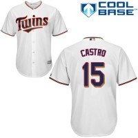 Minnesota Twins #15 Jason Castro White Cool Base Stitched MLB Jersey