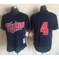 Mitchell And Ness 1996 Minnesota Twins #4 Paul Molitor Navy Blue Stitched MLB Jersey