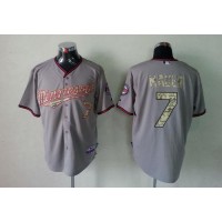 Minnesota Twins #7 Joe Mauer Grey USMC Cool Base Stitched MLB Jersey
