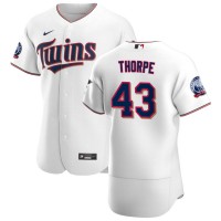 Minnesota Minnesota Twins #43 Lewis Thorpe Men's Nike White Home 2020 60th Season Authentic Team MLB Jersey