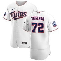 Minnesota Minnesota Twins #72 Caleb Thielbar Men's Nike White Home 2020 60th Season Authentic Team MLB Jersey