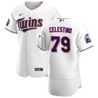 Minnesota Minnesota Twins #79 Gilberto Celestino Men's Nike White Home 2020 60th Season Authentic Team MLB Jersey