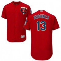 Minnesota Twins #13 Ehire Adrianza Red Flexbase Authentic Collection Stitched MLB Jersey
