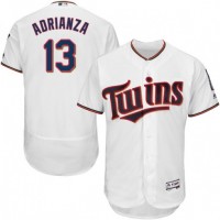 Minnesota Twins #13 Ehire Adrianza White Flexbase Authentic Collection Stitched MLB Jersey