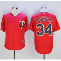 Minnesota Twins #34 Kirby Puckett Red New Cool Base Stitched MLB Jersey