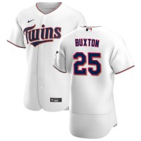 Minnesota Minnesota Twins #25 Byron Buxton Men's Nike White Home 2020 Authentic Player MLB Jersey