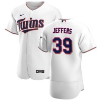 Minnesota Minnesota Twins #39 Ryan Jeffers Men's Nike White Home 2020 Authentic Player MLB Jersey
