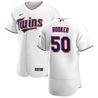 Minnesota Minnesota Twins #50 Brent Rooker Men's Nike White Home 2020 Authentic Player MLB Jersey