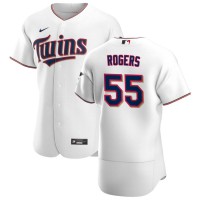 Minnesota Minnesota Twins #55 Taylor Rogers Men's Nike White Home 2020 Authentic Player MLB Jersey