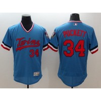 Minnesota Twins #34 Kirby Puckett Light Blue Flexbase Authentic Collection Cooperstown Stitched MLB Jersey