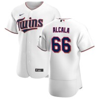 Minnesota Minnesota Twins #66 Jorge Alcala Men's Nike White Home 2020 Authentic Player MLB Jersey