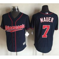 Minnesota Twins #7 Joe Mauer Navy Blue New Cool Base Stitched MLB Jersey