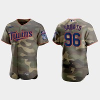 Minnesota Minnesota Twins #96 Aaron Sabato Men's Nike 2021 Armed Forces Day Authentic MLB Jersey -Camo