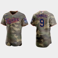 Minnesota Minnesota Twins #9 Andrelton Simmons Men's Nike 2021 Armed Forces Day Authentic MLB Jersey -Camo