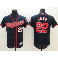 Minnesota Twins #22 Miguel Sano Navy Blue Flexbase Authentic Collection Stitched MLB Jersey